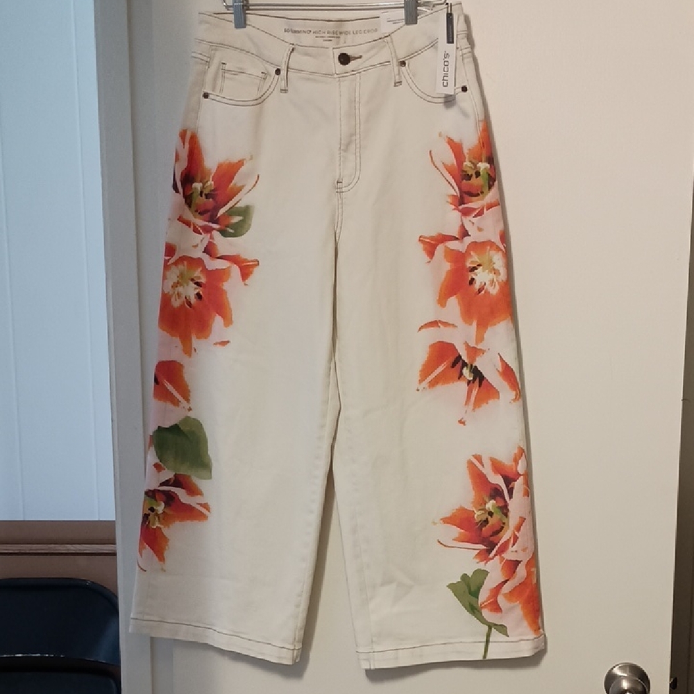 Chicos So slimming High Rise Wide Leg Pant Size 1(US Size 8)